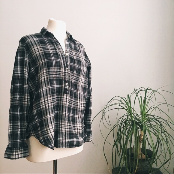 GAP Other - [Gap] plaid cotton sparkly popover